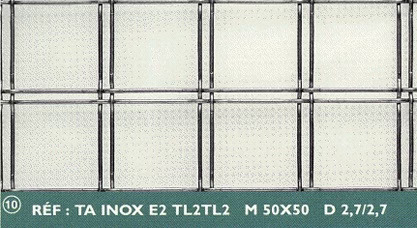 Kudumistüüp: TA INOX E2 TL2L2 M50X50 D2,7/2,7